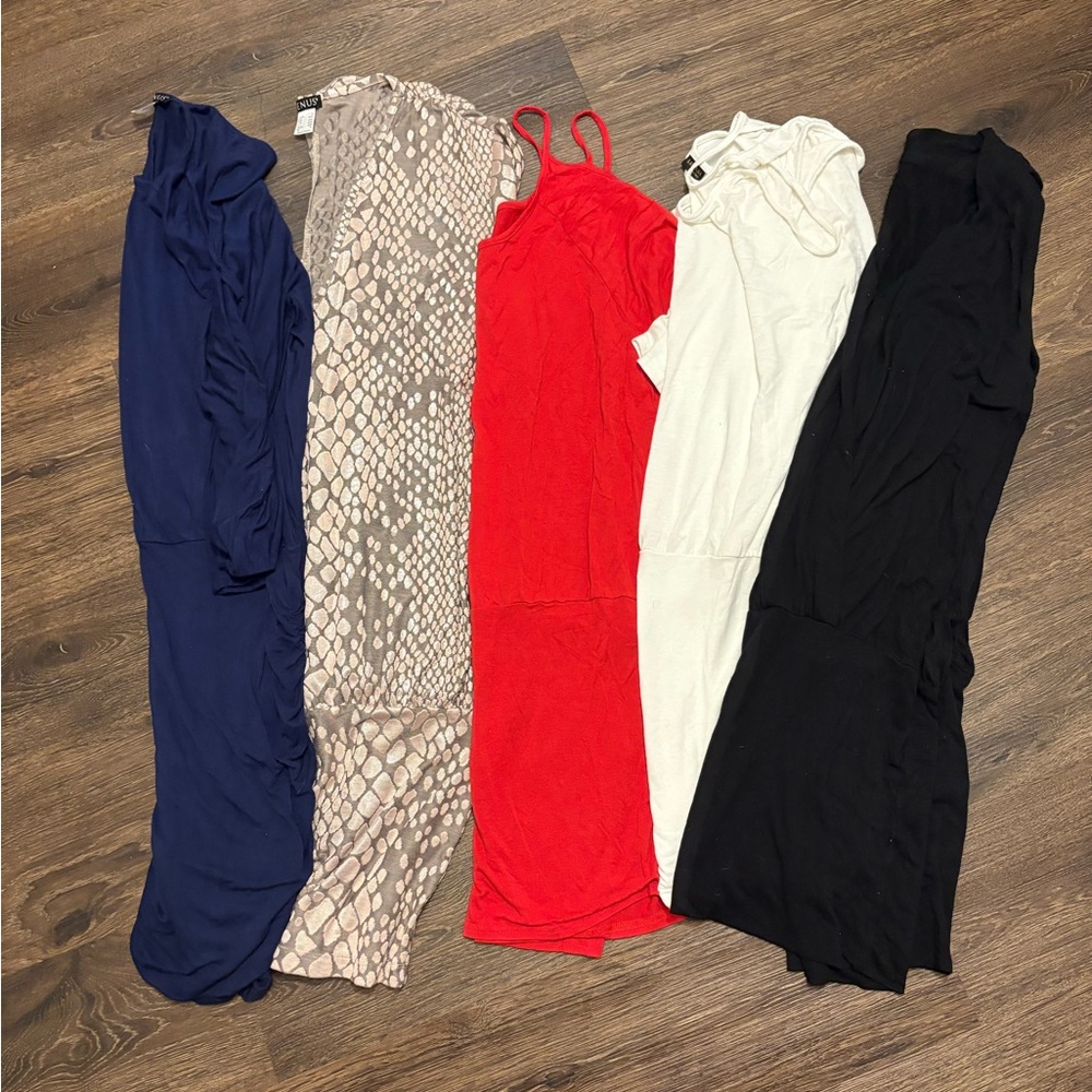 Assorted Maxi Dresses - Blue, Snake Print, Red, White, Black